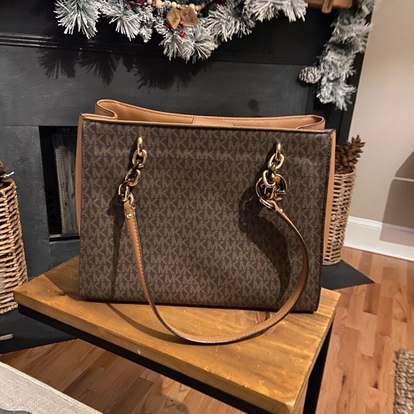 Michael Kors Purse light & dark brown - Picture 1 of 10